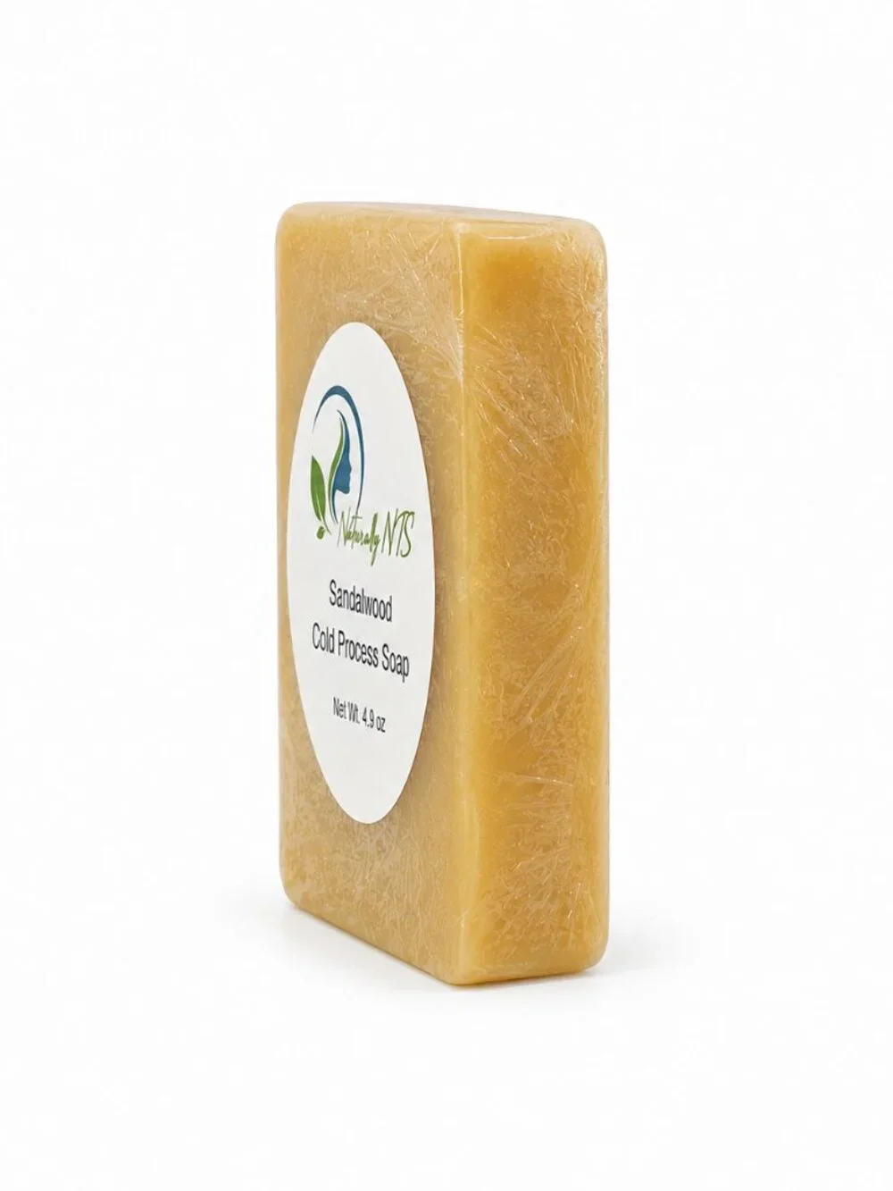 Naturally NTS Sandalwood Cold Process Soap – 4.9 oz – Golden Beige
